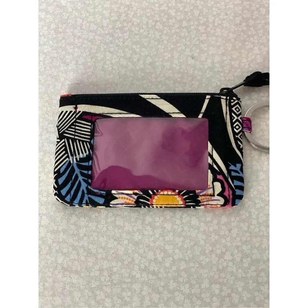 VERA BRADLEY ZIPPER TOP ID CASE - KAUAI FLORAL